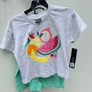 Playful Fruit Graphic Tee set size 10 girls
